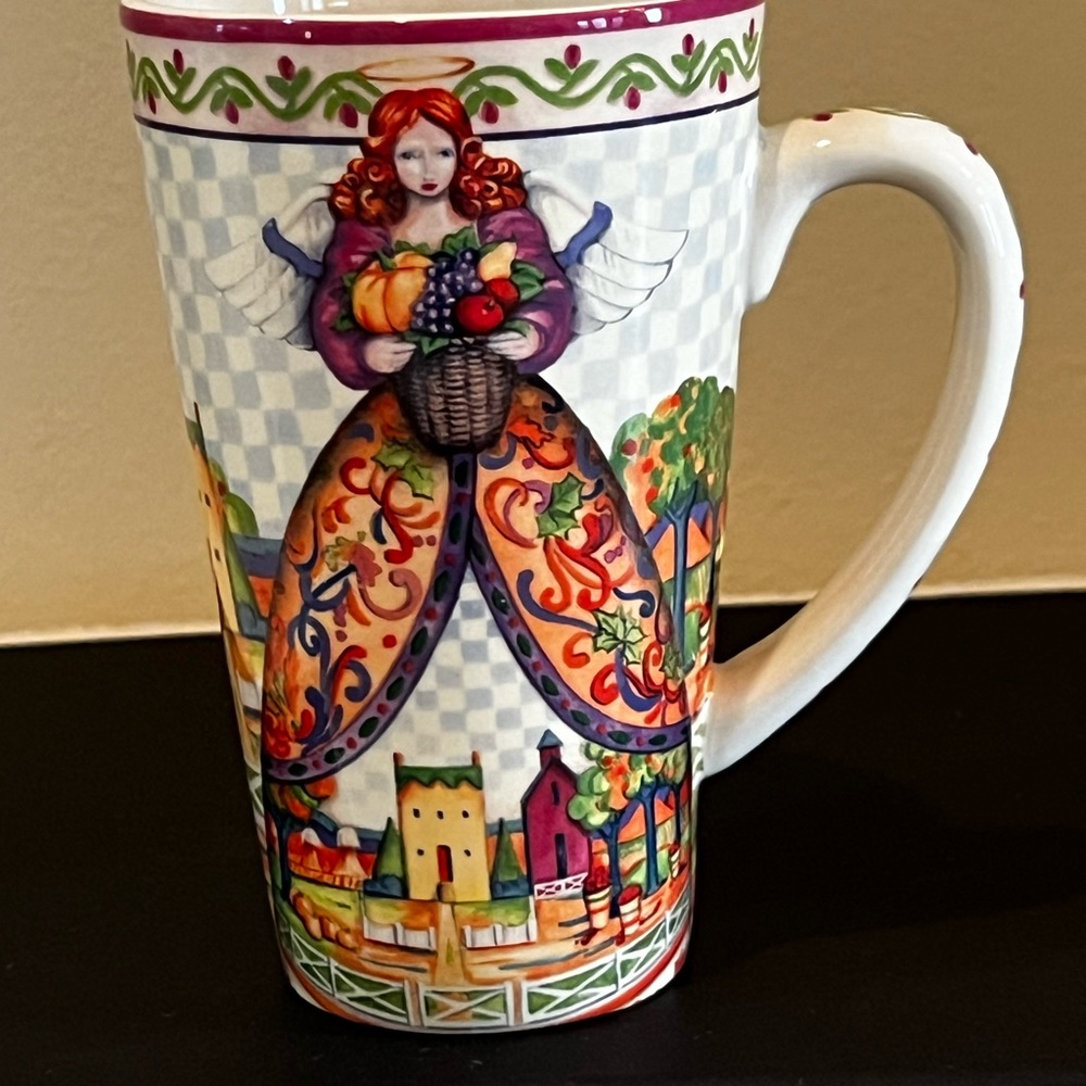 Certified International Jim Shore Angles Four Season 16oz coffee Mug.